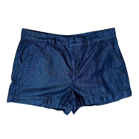 LOFT Dark Wash Denim Shorts 8 – Soft Lyocell Blend Y2K Casual Core Summer Vibes - Picture 1 of 3